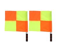 Qcwwy Drapeaux d'arbitre de Football Athlétique Matériau en Tissu Imperméable Poignée en éponge Confortable Ensemble de 2 Pièces pour l'entraînement de Football et de Hockey Équipement de