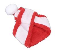 Qcwwy Écharpe de Noël en Peluche pour Animaux de Compagnie, Couvre-Chef pour Chats, Lapins, Petits Animaux avec Motif à Carreaux Rouges, Accessoire de Vacances Mignon, Vêtements pour Chiens (S)