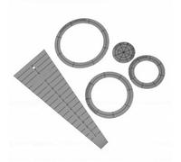 Qcwwy Ensemble de Règles de Matelassage à Marque d'angle, Modèles de Matelassage en Acrylique Transparent 5 Pièces avec Formes de Cercle et de Trapèze, Mesures Claires pour les Débutants en Coupe de