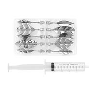 Qcwwy Ensemble de Seringues de Décoration de Gâteaux, Pointes de Glaçage en Acier Inoxydable, Parfaites pour la Décoration de Cupcakes et de Puddings, Comprend 6 Buses et 1 Seringue, Fournitures de