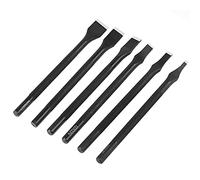 Qcwwy Ensemble d'outils de Poinçonnage en Cuir, Poinçon à Pointe Plate Droite en Acier au Vanadium, 6 Tailles 3 Mm 5 Mm 6 8 10 12, Poignée Ergonomique Traitée Thermiquement pour les Artisans de