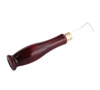 Qcwwy Ensemble d'outils en Cuir pour l'artisanat du Cuir, Support de Skiver Slicker, Accessoires de Coupe-bordure Groover Creaser (Bois + inox 2)