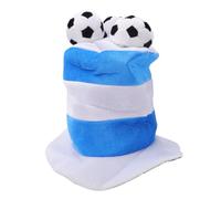 Qcwwy Ensembles d'accessoires Multi-pièces Chapeau de Fan de Football Casquette de Ballon Attrayant Thème de Football Couleur Inspirée de l'équipe Tissu Doux avec Décoration de en Peluche pour les