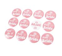 Qcwwy Épingles de Boutons de Mariée de l'équipe de la Mariée 12 PCS Bachelorette Party Buttons Pins Set, Bride Team Bride Boutons épingles
