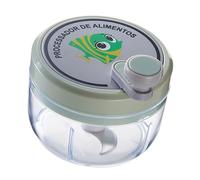 Qcwwy Éplucheur d'Ail Presse-Ail Mélangeur d'Ail Broyeur Multifonctionnel pour Pâte de Gingembre Sauce Chili Pesto Facile à Nettoyer avec des Lames en Acier Inoxydable Hachoir à Ail Manuel (GREEN)