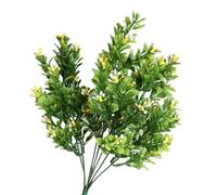 Qcwwy Fleurs Artificielles Décoration Végétale Simulée avec 7 Branches et 49 Cordes de Fleurs pour la Maison Jardin Balcon Patio Décoration Artificielles Plantes en Plastique Réalistes Maison (YELLOW)