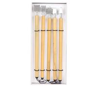 Qcwwy Fournitures de Bureau Style Vintage Coffret Cadeau 5 Pièces Kit de Calligraphie et de Dessin pour Artistes et étudiants Ensemble de Stylos à Tremper en Bambou avec (bambou 3)