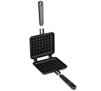 Qcwwy Gaufrier Pan Gaufre Moule De Cuisson Gaufre Presse Plaque Antiadhésive En Alliage D'aluminium avec Longue Poignée D'isolation Thermique pour Cuisinière À Gaz Maison Cuisine