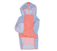 Qcwwy Grand Chien Arc, Veste à Capuche pour Animaux de Compagnie Imperméable à L'épreuve du Vent avec Bandes Réfléchissantes et Trou de Laisse en Mailles Respirantes. (L)