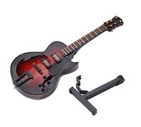Qcwwy Guitare Miniature, Mini Instrument de Musique Guitare Basse Basse de Guitare Affichage des Ornements pour le Bureau de la Bibliothèque à côté de la Table et de la Salle (Modèle 14 cm)