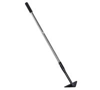 Qcwwy Houe de Jardin, en Acier au Carbone Réglable et Amovible à Long Manche, Outil de Jardinage, Désherbage, Désherbeur Manuel avec Tête Rotative pour Planter, Cultiver, Creuser,