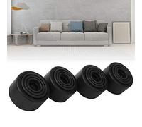 Qcwwy Jambes de Meubles Noirs de Haute qualité Facile à Installer M8 Vis pour Banque 4 PCS Jambes Rondes pour Accessoires de Meubles