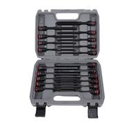 Qcwwy Jeu de 20 Douilles Hexagonales, Douilles Professionnelles en Acier allié, Embout de Précision avec Trou D'impact, Poignée Ergonomique Antidérapante, Jeu de Tournevis à écrou