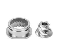 Qcwwy Jeu de Fraises Coniques en Acier Inoxydable de 48 Mm, Remplacement Universel de Jeu de Fraises de Broyeur Conique de 48 Mm avec Rainures Modifiées pour le Broyage de la