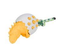 Qcwwy Jouet à Mâcher de Brosse à Dents de Chien de Dentition D'oeuf de Dinosaure de Chiot, Jouet de Chien de Réduction d'anxiété, Jouet à Mâcher de Chien de TPR pour des Chiens (Orange)