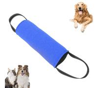 Qcwwy Jouet de Remorqueur pour Chien, Oreiller de Morsure de Dressage pour Chien, Jouet de Tir à la Corde pour avec 2 Poignées, Dressage de Chiot, Jeu Interactif, Jouets (Blue)