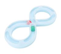 Qcwwy Jouet Interactif pour Chat avec Boule de Piste en 8 Formes, Entraînement avec Balles Colorées et Piste de Roulement Infinie pour Chatons et Chats Adultes