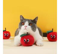 Qcwwy Jouets à l'herbe à Chat Jouets pour Chat en Peluche Interactif en Forme de Fruit Jouet pour avec Bruissement pour l'entraînement à la Mastication Jouer à 'Herbe à pour à 'Herbe à en Velours