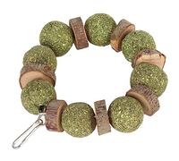 Qcwwy Jouets à Mâcher pour Lapin Qui Broie Les Dents, Boule de Paille Comestible pour Petits Animaux de Compagnie, Jouets à Mâcher Sûrs, Sains et Décoratifs pour Lapins, Hamsters et Chinchillas