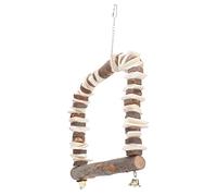 Qcwwy Jouets pour Oiseaux, Os pour Perruches, Perroquets, Calopsittes, Supplément de Calcium, Aiguiseur de Bec, Perchoir Suspendu, Bois de Pommier Naturel, Balançoire pour Oiseaux, Jouet avec