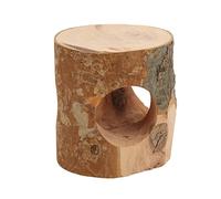 Qcwwy Jouets pour Petits Animaux de Compagnie, Jouet à Mâcher en Bois de Pommier, Conception à 3 Trous pour Petits Animaux de Compagnie avec Tunnel de Cachette, Dents d'escalade, Meulage d'arbre