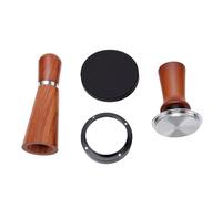 Qcwwy Kit D'accessoires pour café, Ensemble D'outils de Distribution D'aiguilles de 51 Mm avec Entonnoir de Dosage Magnétique à Ressort, Pression Calibrée, Poignée en Bois pour la