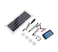 Qcwwy Kit de Panneau Solaire, Panneau Solaire 30W 18V 5V USB Double Sortie 12V 24V Ensemble de Contrôleur pour Véhicules de Camping en Plein Air