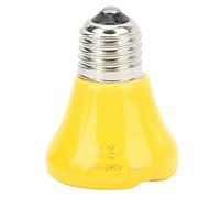 Qcwwy Lampe Chauffante en Céramique Reptile, E27 Ceramic Heat Emitte Lampe sans Léger Bulbe de Chauffage D'amphibien Céramique pour Reptiles Amphibian Chicken Pet Crooder Coop Lizard (25W Jaune)