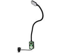 Qcwwy Lampe LED pour Machine à Coudre, Ampoule de Camping à énergie Solaire, Support Magnétique, Lumière de Perceuse avec Revêtement en Silicone Flexible, Col de(Norme européenne Noire 100-240v)