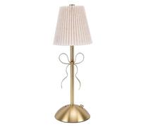 Qcwwy Lampes de Table Lampe de Table LED Veilleuse avec Batterie Rechargeable pour Chambre à Coucher Salon Décor Lampe à Nœud en Tissu de à Nœud Papillon éclairage sans Fil