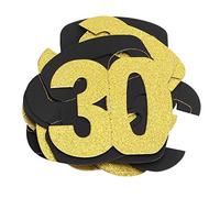 Qcwwy Lettre à Suspendre Drapeaux Numéro Bannière 6 Pièces 7,2 Pieds Décoration de Fête D'anniversaire en Papier avec Autocollants Clairs pour Accessoires de Studio de Mariage (30)