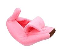 Qcwwy Lit pour Chat en Forme de Banane, Meubles de Lit pour Chat, Grotte pour Animaux de Compagnie avec Coussin Amovible, Conception Semi-fermée Chaude pour Chats et Petits Chiens, 21,7 X 7,9 X 5,9