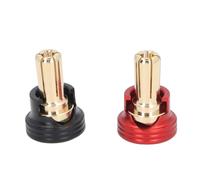 Qcwwy Lot de 2 Connecteurs Banane pour Batterie RC 4 Mm avec clé à Vis pour Camion Tout-Terrain 1/10 sur Chenilles, Aluminium et Cuivre à Faible Résistance (5 millimètres)