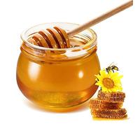 Qcwwy Lot de 30 Cuillères à Miel en Bois, Tête Multicouche, Confiture, Miel, Sirop avec Rainures, Ustensile de Cuisine adapté pour la Distribution, la Collecte, L'agitation, la