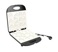 Qcwwy Machine à Biscuits Électrique Machine à Gâteaux Électrique 1400W 13 Trous Chauffage Double Côté en Acier Inoxydable à Biscuits Gaufrier Mini à Beignets pour Snacks Petit-Déjeuner de Fête