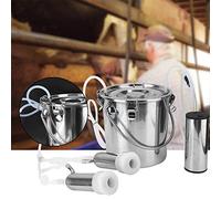 Qcwwy Machine à Traire pour Vaches, Machine à Traire électrique Rechargeable, équipement de Traite Portable Sous Vide Aspiration Réglable avec 2 ((pour le bétail) (Règlement européen 100-240V))