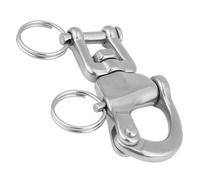 Qcwwy Manille à œil Pivotant, Acier Inoxydable 316, Manille à Dégagement Rapide, Robuste, 5 Pouces pour Les Applications Marines de Bateaux à Voile (70mm)