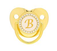 Qcwwy Materifices de Chupete Baby Blink Curvés avec des Clips Pendant 6 à 18 Mois de Bébés (La lettre B)