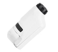 Qcwwy Microscope à Main Microscope Pocket à LED Réglable Éclairage à la Main 120x pour Enfants