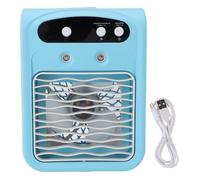 Qcwwy Mini Climatiseur avec Humidificateur, 1000 Ml de Réservoir D'eau USB Rechargeable Silencieux Bourse à Air Plus Refroidisseur Personnel Plus Refroidisseur Mini-refroidisseur (BLUE)