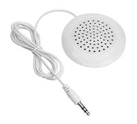 Qcwwy Mini Haut-Parleur Stéréo de 3,5 Mm pour Le CD de Téléphone MP3, Haut-Parleur d'oreiller Blanc pour Détendre la Musique écouter