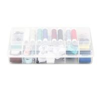 Qcwwy Mini Kit de Couture, Kits de Réparation D'urgence et de Voyage, 2 Couches Multifonctions, Boîtes D'accessoires et de Fournitures de Couture, Petit Ensemble pour Débutant, 20