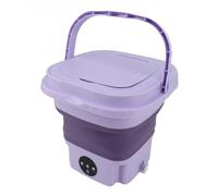 Qcwwy Mini Machine à Laver Automatique Pliable, capacité de 11 L, Matériau ABS PP, Seau de Lavage avec Tuyau de Drainage pour Dortoirs, Voyages, Camping-Cars, Appartements (Prise UE)