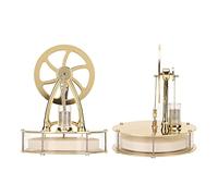 Qcwwy Moteur Stirling Moteur Jouet Modèle d'expérimentation de Sciences Physiques avec Lampe à Alcool en Tube de Verre pour Enfants Cadeaux Enseignants Salle de ucative Ai衍生词：Stirling