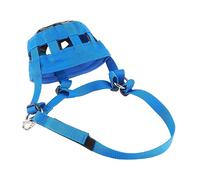 Qcwwy Muselière de Pâturage, Sangle en Nylon avec Coussin en Cuir PU, Muselière Anti-Morsure pour Cheval, Idéale pour Les Chevaux au Régime (Blue #29)