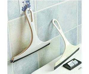 Qcwwy Nettoyant pour Carrelage de Salle de Bain, avec Lame en Gel Souple, Essuie-glace Mural Pratique pour Fenêtres et Verres, 8.3X8.7 Pouces