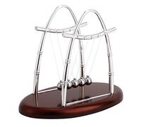 Qcwwy Newton Cradle Balance Billes en Acier pour Les Cours de Physique - Décoration de Bureau idéale pour la Maison ou Le Bureau - Cadeau d'anniversaire idéal - 18 x 11 x 12 cm