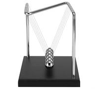 Qcwwy Newton's Cradle Balance Ball Pendule Jouet Boules Oscillantes en Acier Inoxydable avec Base en Bois pour Bureau à Domicile Décor Science Physique Cadeau Ai衍生词：Jouet Boule d'équilibre Newton's