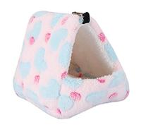 Qcwwy Niche Suspendue en Peluche avec Crochets pour Petits Animaux, | Cage hamac adaptée au lapin, écureuil, hamster, 3 tailles