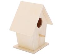 Qcwwy Nichoirs à Oiseaux en Bois pour Décoration de Jardin avec Panneau Composite pour Oiseaux Sauvages, Nichoirs en Bois pour Peinture, Fournitures Artisanales pour (Étage Unique n ° 3)